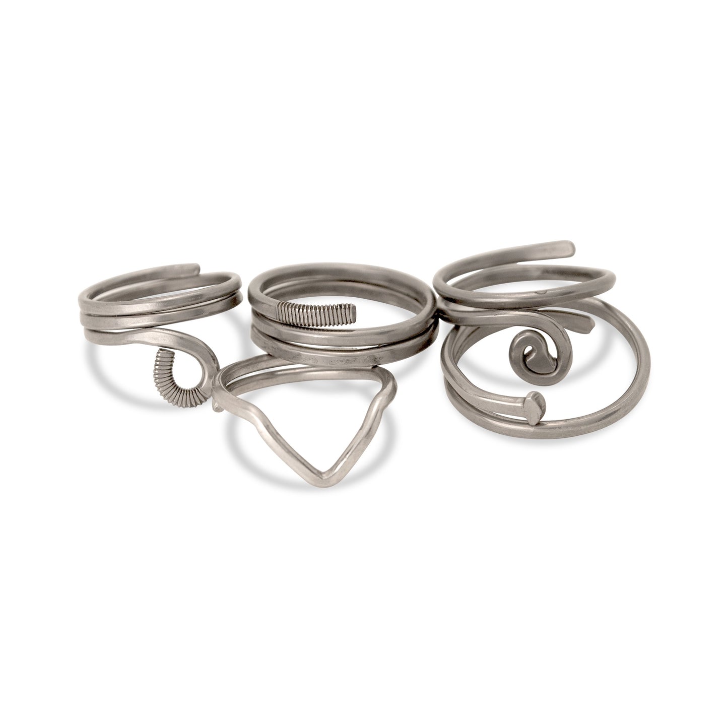 BiciArte Bicycle Jewelry | Unique Handmade Stainless 1/4" Loop Ring image 1