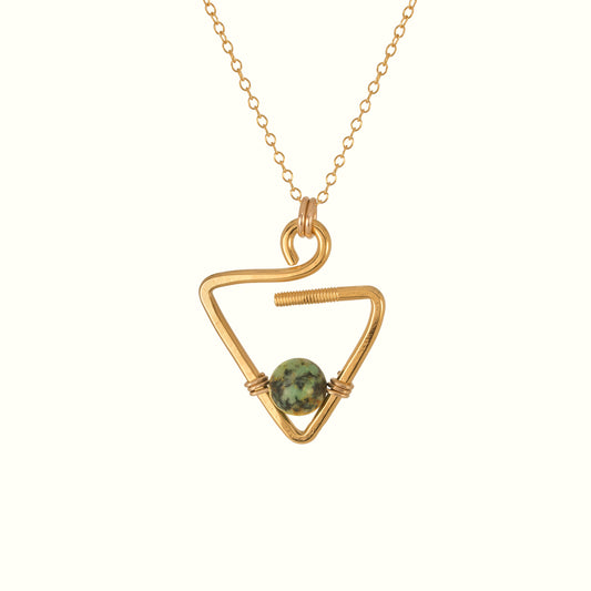 1″ Gold Arrow Pendant with Birthstone Gem | BiciArte Bicycle Jewelry image 0