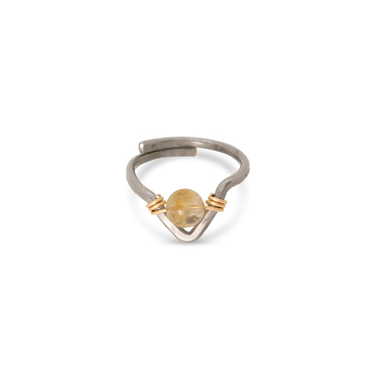 Delta Ring with Gem | Biciarte Bicycle Jewelry image 0