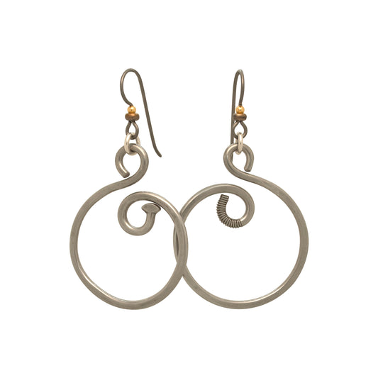 2" Hoop Handmade Stainless Earrings | BiciArte Bicycle Jewelry image 0