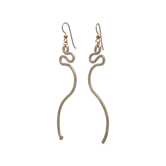 3″ Ribbon Handmade Stainless Earrings | BiciArte Bicycle Jewelry image 0