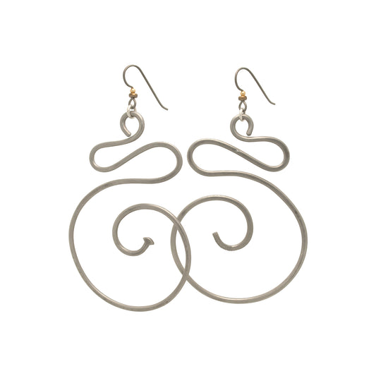 3″ Large Fiesta Handmade Stainless Earrings | BiciArte Bicycle Jewelry