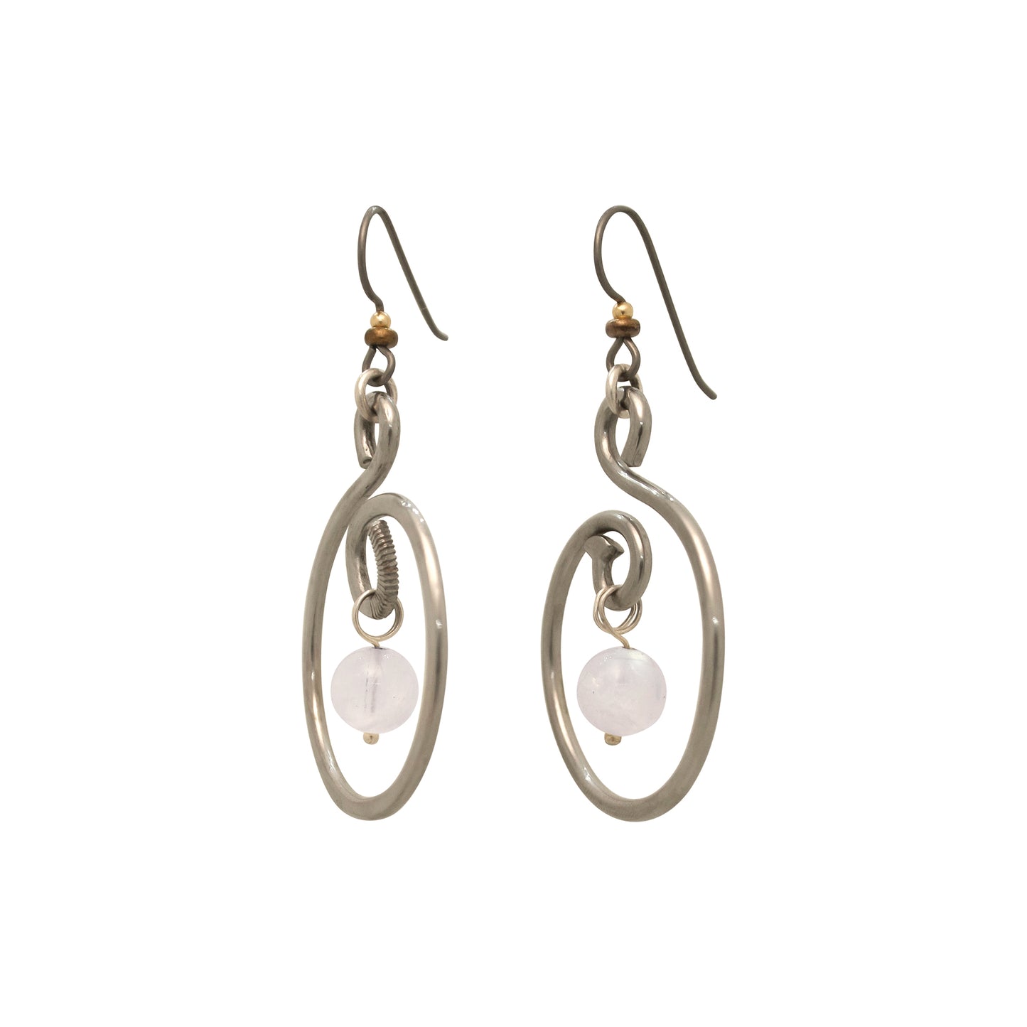 2″ Hoops Birthstone Stainless Earrings | BiciArte Bicycle Jewelry image 1