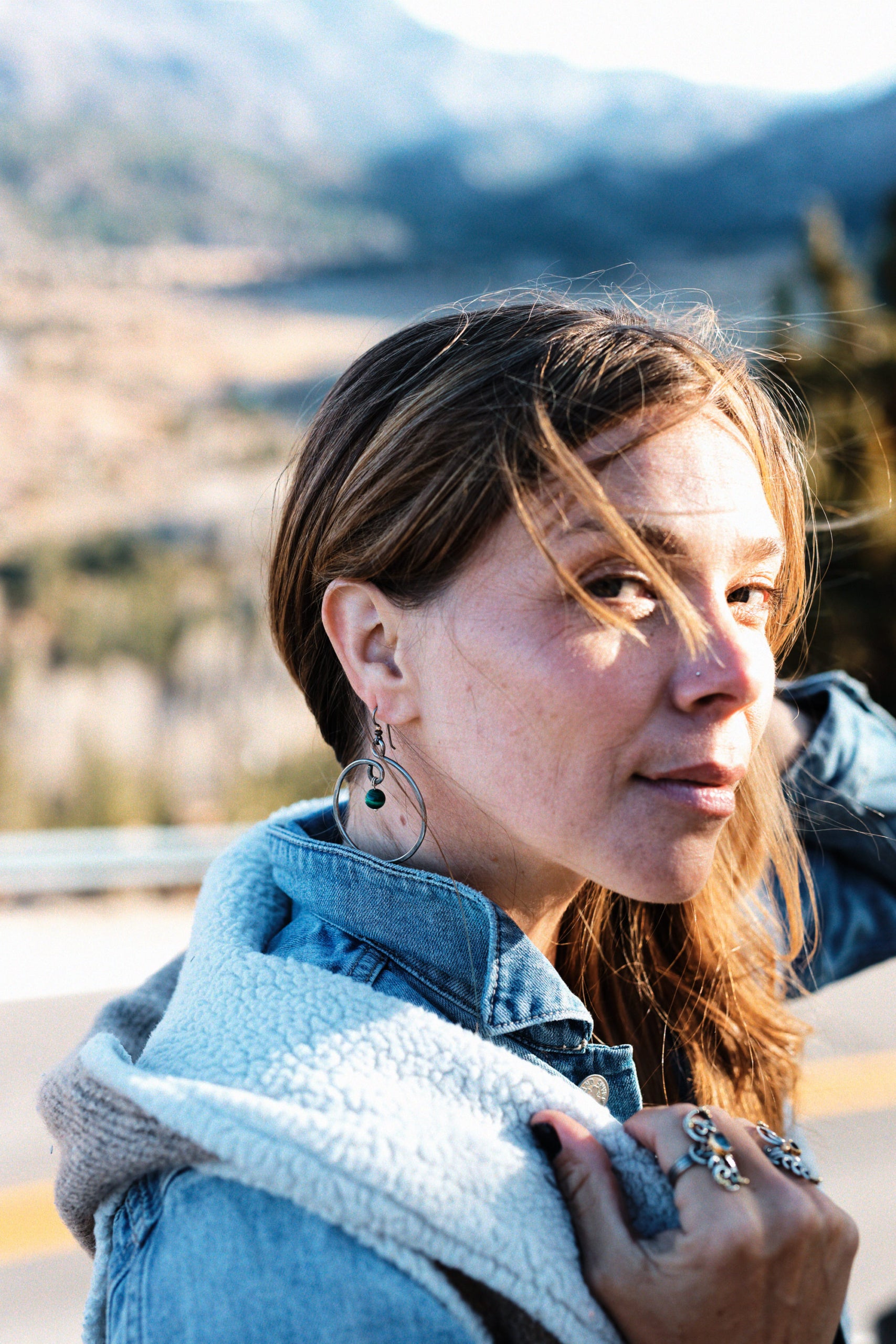 2″ Hoops Birthstone Stainless Earrings | BiciArte Bicycle Jewelry image 3